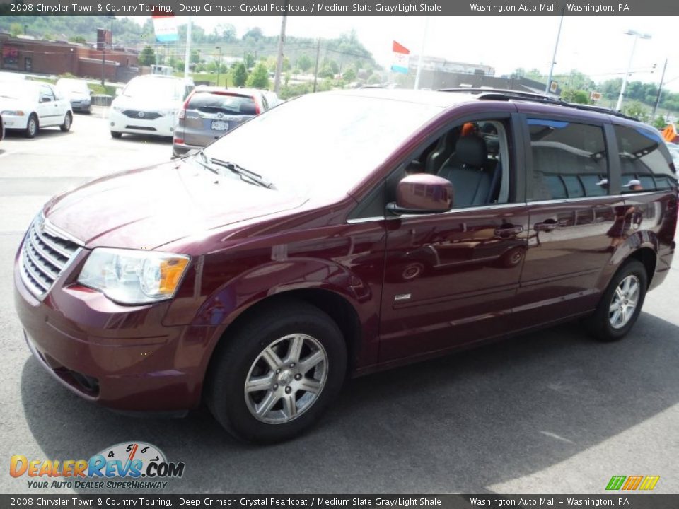 2008 Chrysler Town & Country Touring Deep Crimson Crystal Pearlcoat / Medium Slate Gray/Light Shale Photo #5