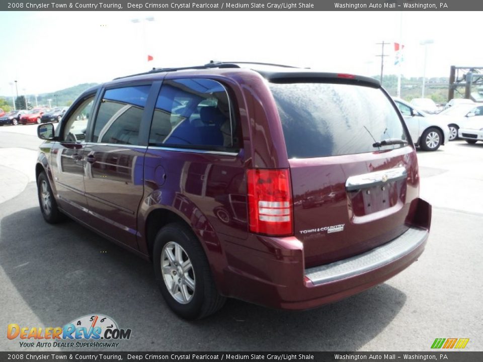 2008 Chrysler Town & Country Touring Deep Crimson Crystal Pearlcoat / Medium Slate Gray/Light Shale Photo #7