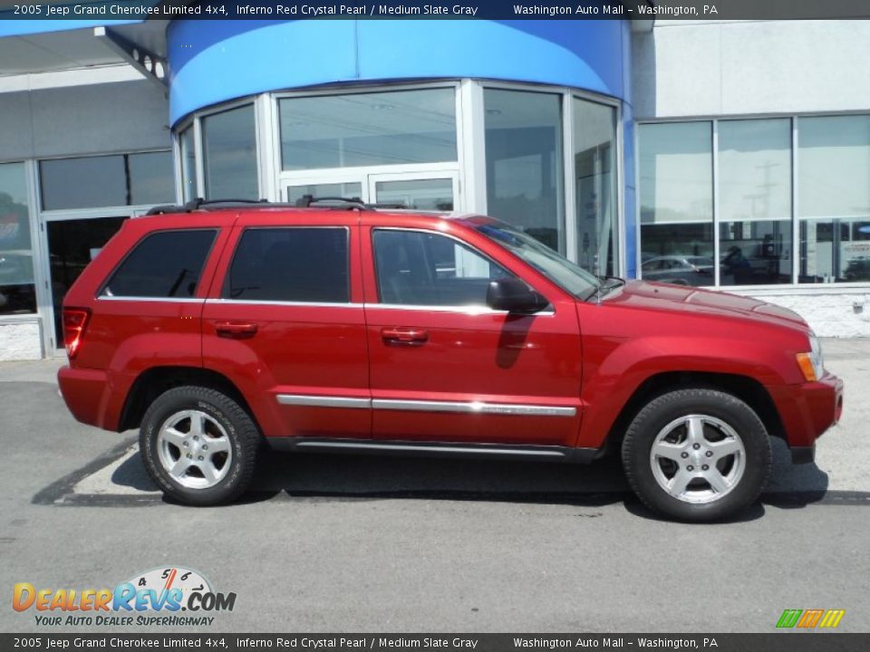 2005 Jeep Grand Cherokee Limited 4x4 Inferno Red Crystal Pearl / Medium Slate Gray Photo #2