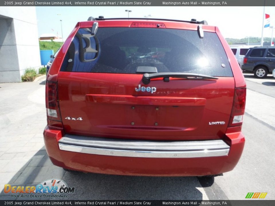 2005 Jeep Grand Cherokee Limited 4x4 Inferno Red Crystal Pearl / Medium Slate Gray Photo #7