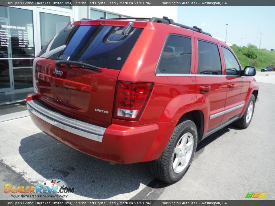 2005 Jeep Grand Cherokee Limited 4x4 Inferno Red Crystal Pearl / Medium Slate Gray Photo #8