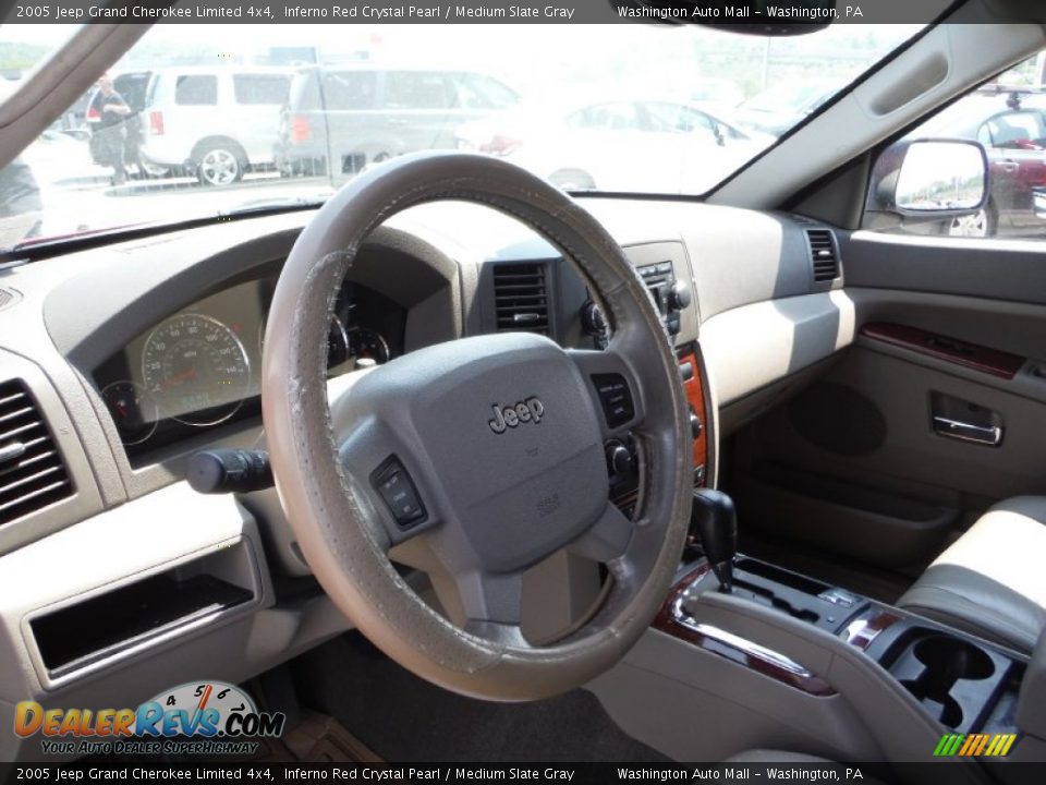 2005 Jeep Grand Cherokee Limited 4x4 Inferno Red Crystal Pearl / Medium Slate Gray Photo #11