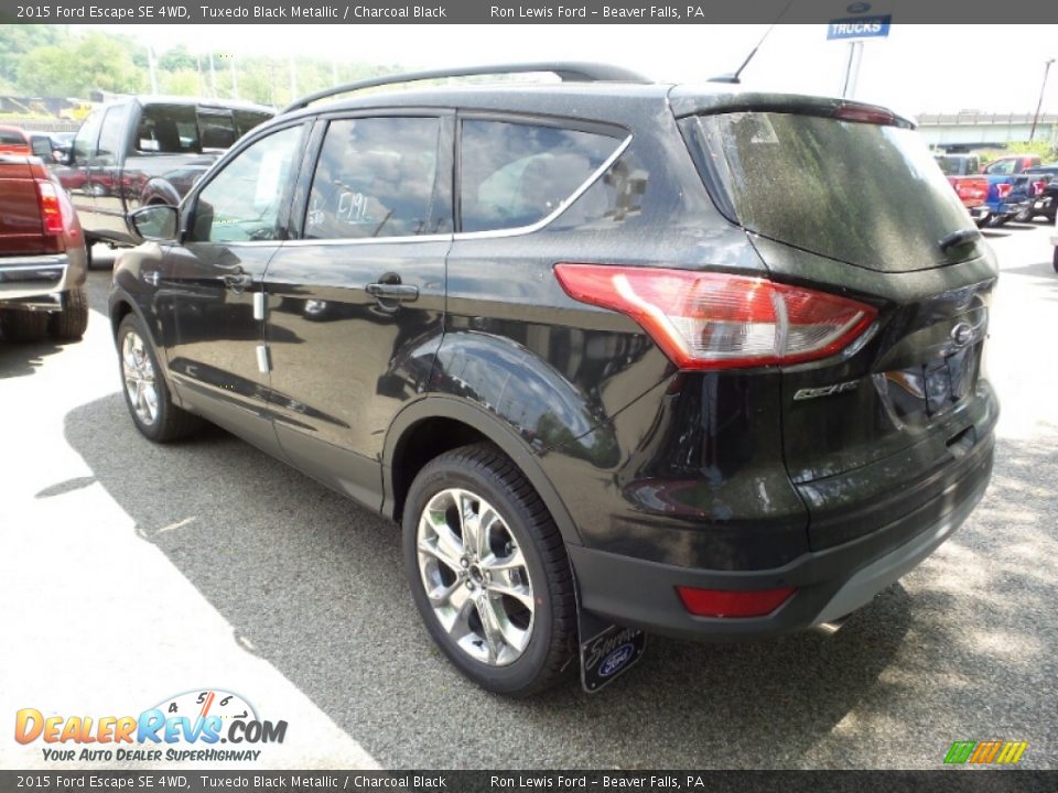 2015 Ford Escape SE 4WD Tuxedo Black Metallic / Charcoal Black Photo #6