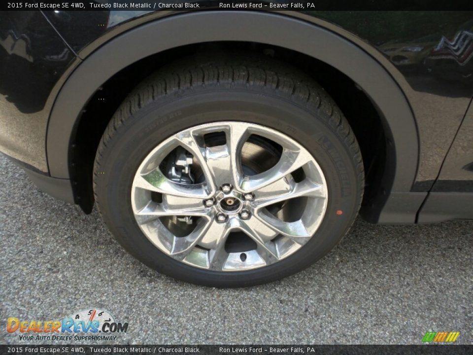 2015 Ford Escape SE 4WD Tuxedo Black Metallic / Charcoal Black Photo #11
