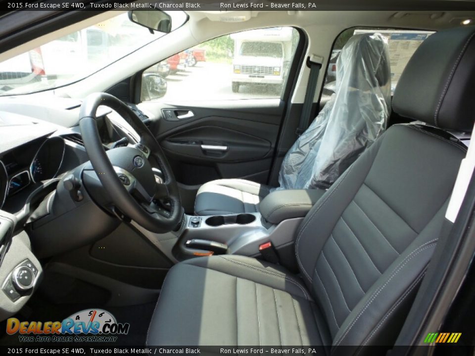 2015 Ford Escape SE 4WD Tuxedo Black Metallic / Charcoal Black Photo #12