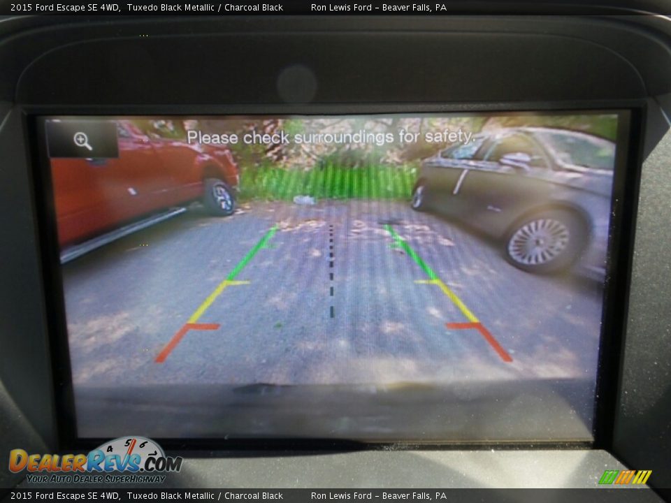 2015 Ford Escape SE 4WD Tuxedo Black Metallic / Charcoal Black Photo #19