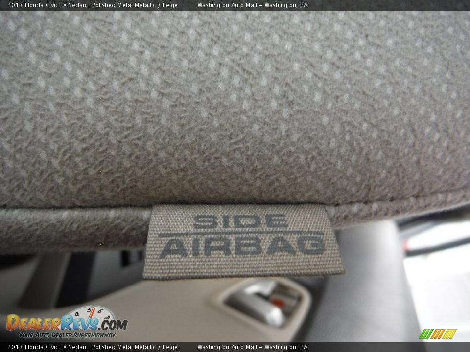 2013 Honda Civic LX Sedan Polished Metal Metallic / Beige Photo #10