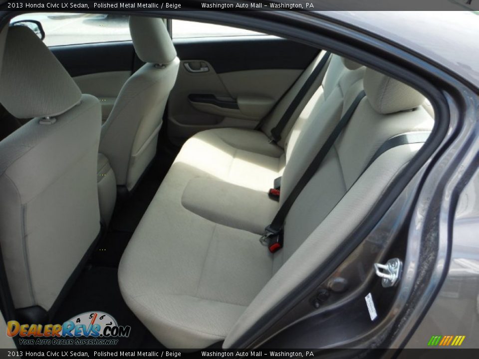 2013 Honda Civic LX Sedan Polished Metal Metallic / Beige Photo #11