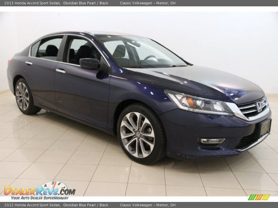 2013 Honda Accord Sport Sedan Obsidian Blue Pearl / Black Photo #1