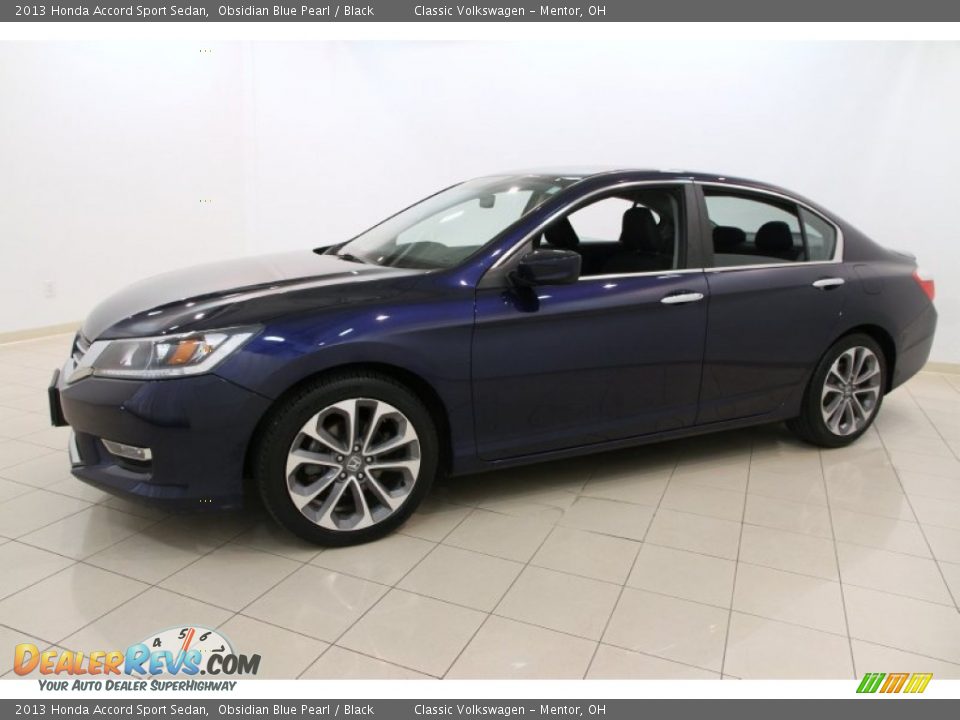2013 Honda Accord Sport Sedan Obsidian Blue Pearl / Black Photo #3