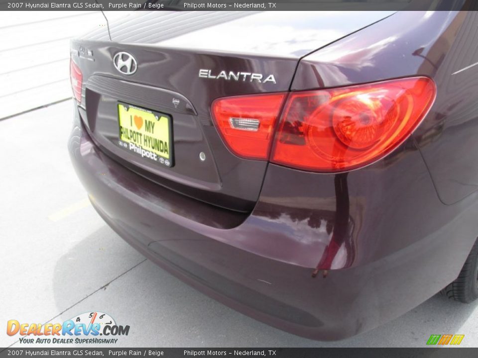 2007 Hyundai Elantra GLS Sedan Purple Rain / Beige Photo #12