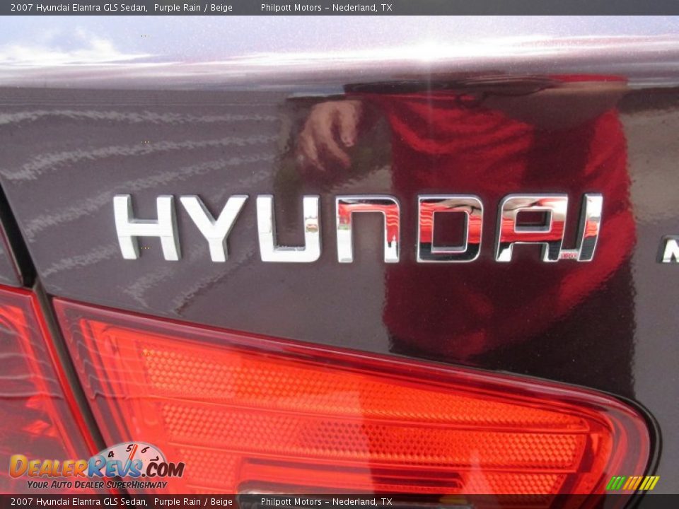 2007 Hyundai Elantra GLS Sedan Purple Rain / Beige Photo #13