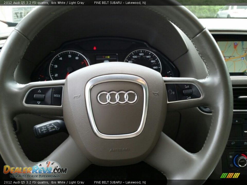 2012 Audi Q5 3.2 FSI quattro Ibis White / Light Gray Photo #16