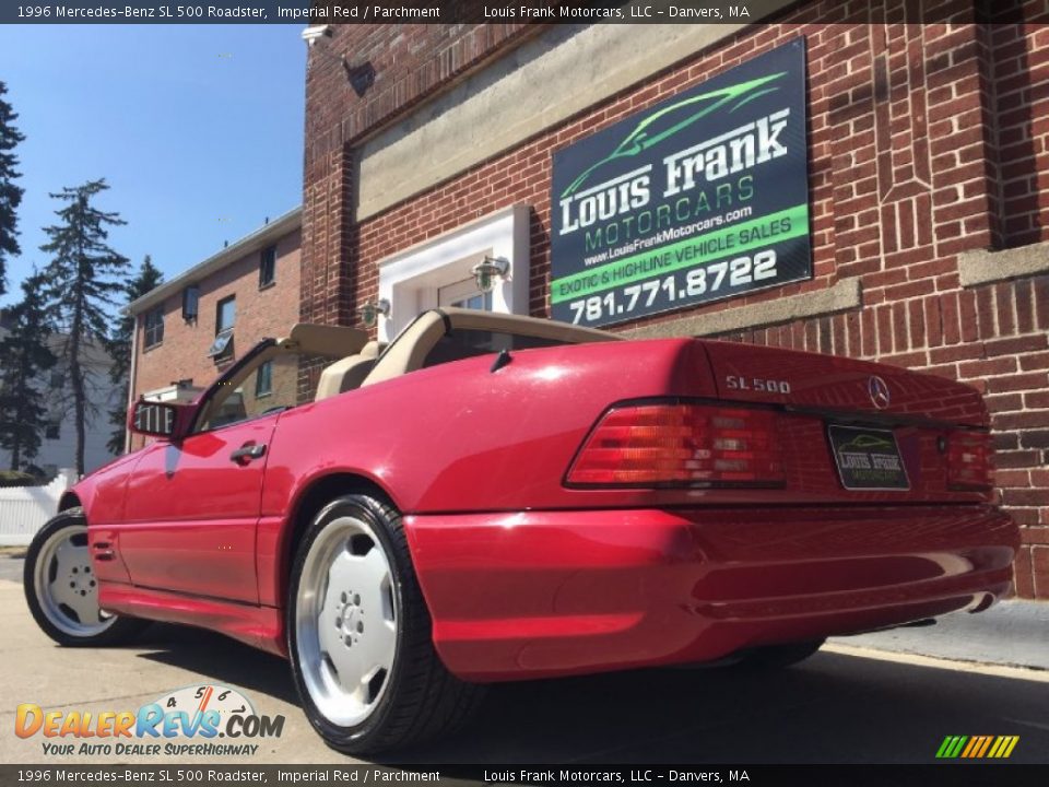 1996 Mercedes-Benz SL 500 Roadster Imperial Red / Parchment Photo #3