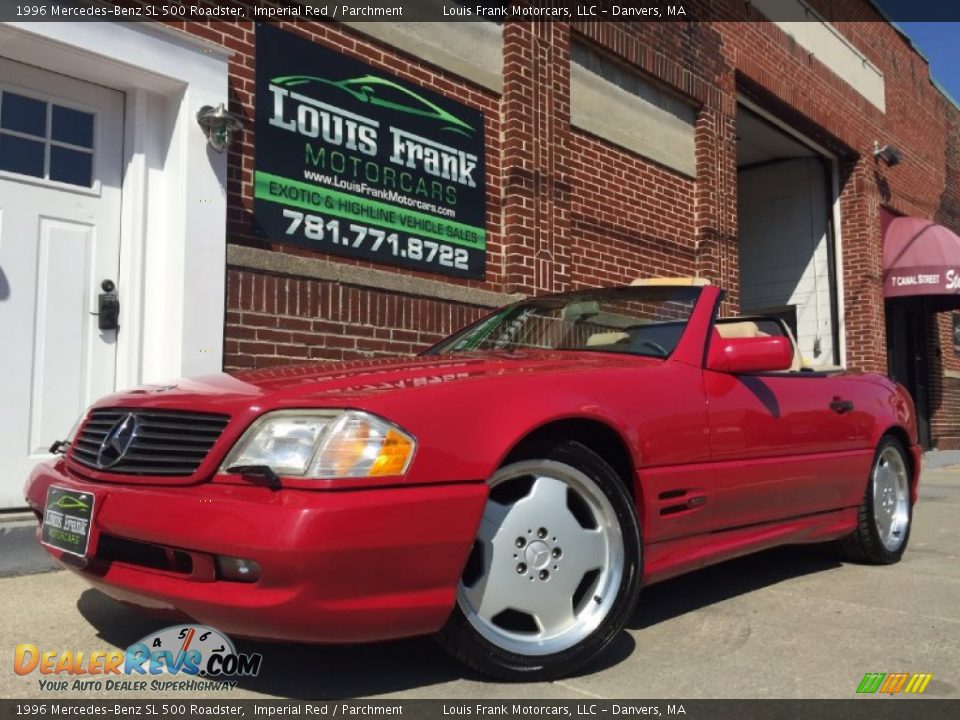 1996 Mercedes-Benz SL 500 Roadster Imperial Red / Parchment Photo #4