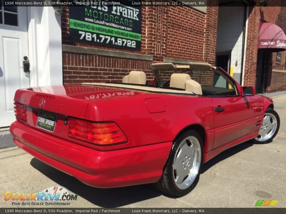 1996 Mercedes-Benz SL 500 Roadster Imperial Red / Parchment Photo #5