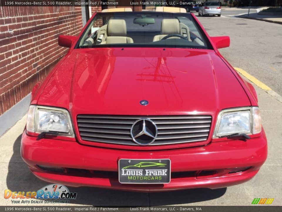 1996 Mercedes-Benz SL 500 Roadster Imperial Red / Parchment Photo #7