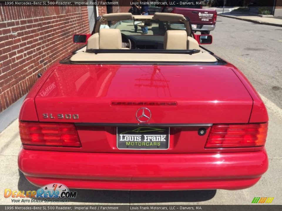 1996 Mercedes-Benz SL 500 Roadster Imperial Red / Parchment Photo #8