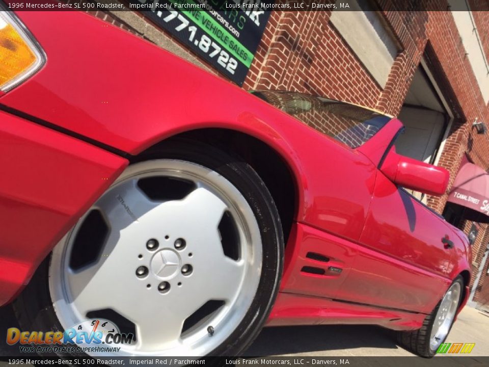 1996 Mercedes-Benz SL 500 Roadster Imperial Red / Parchment Photo #13