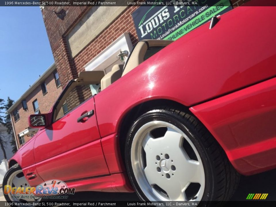 1996 Mercedes-Benz SL 500 Roadster Imperial Red / Parchment Photo #16