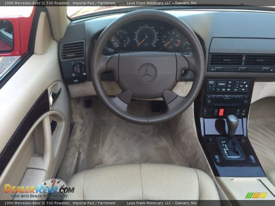 1996 Mercedes-Benz SL 500 Roadster Imperial Red / Parchment Photo #22