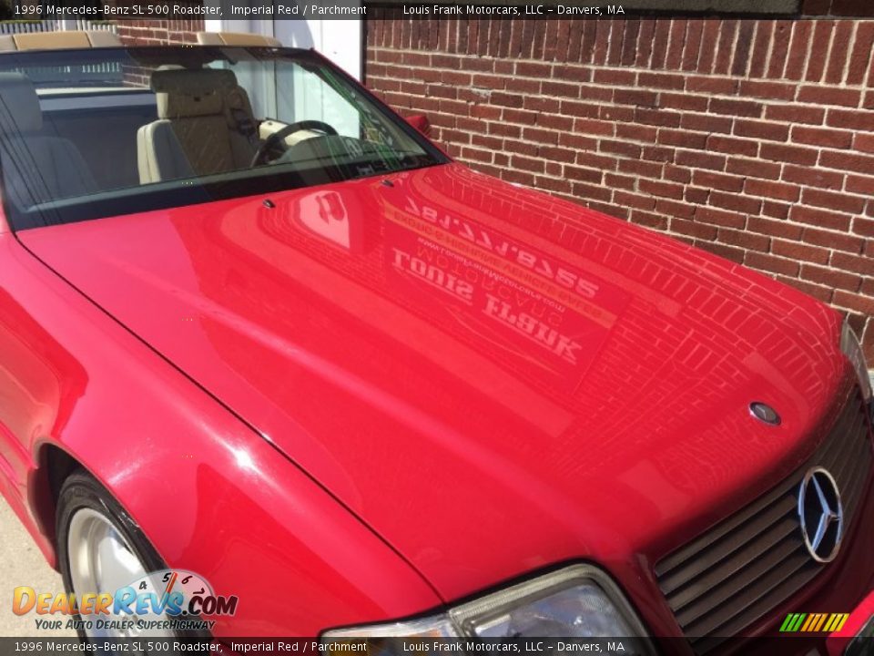 1996 Mercedes-Benz SL 500 Roadster Imperial Red / Parchment Photo #35