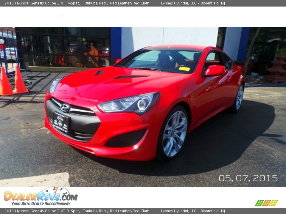 2013 Hyundai Genesis Coupe 2.0T R-Spec Tsukuba Red / Red Leather/Red Cloth Photo #3