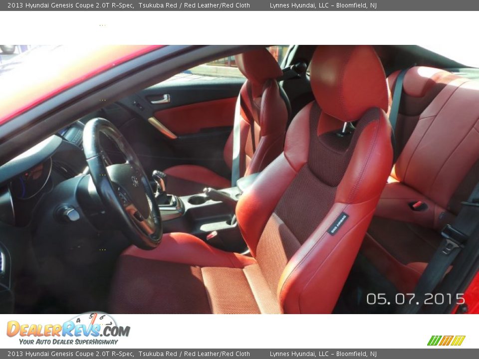 Red Leather/Red Cloth Interior - 2013 Hyundai Genesis Coupe 2.0T R-Spec Photo #10