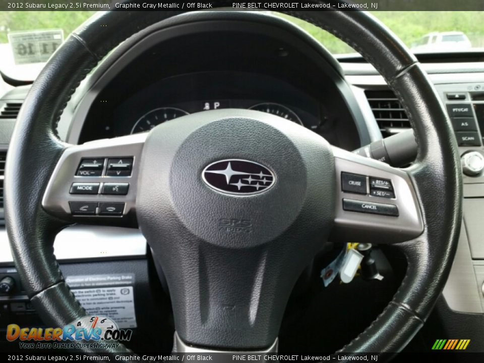 2012 Subaru Legacy 2.5i Premium Graphite Gray Metallic / Off Black Photo #13
