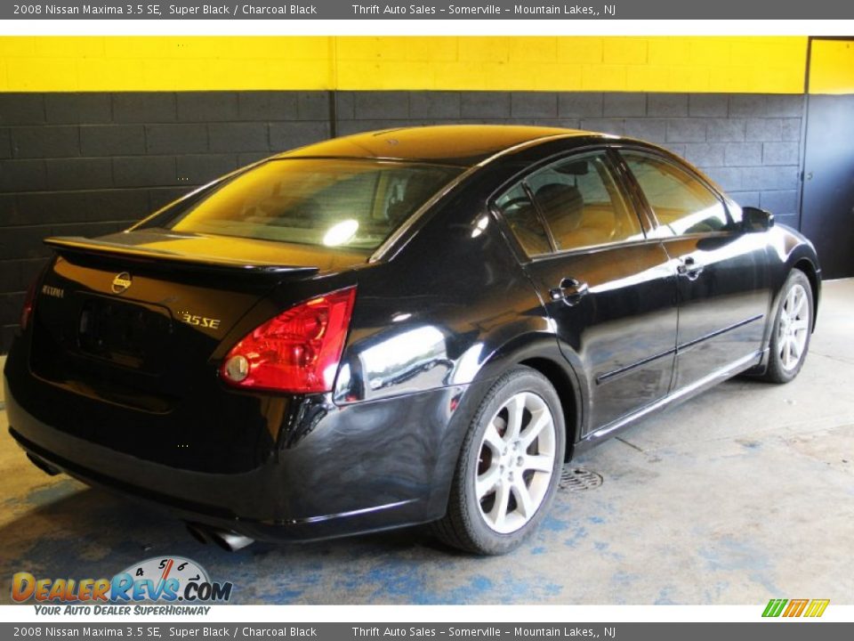 2008 Nissan Maxima 3.5 SE Super Black / Charcoal Black Photo #4