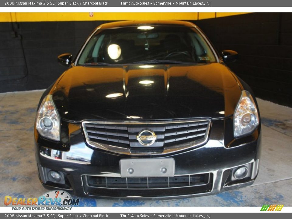 2008 Nissan Maxima 3.5 SE Super Black / Charcoal Black Photo #5