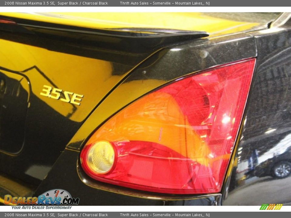 2008 Nissan Maxima 3.5 SE Super Black / Charcoal Black Photo #6