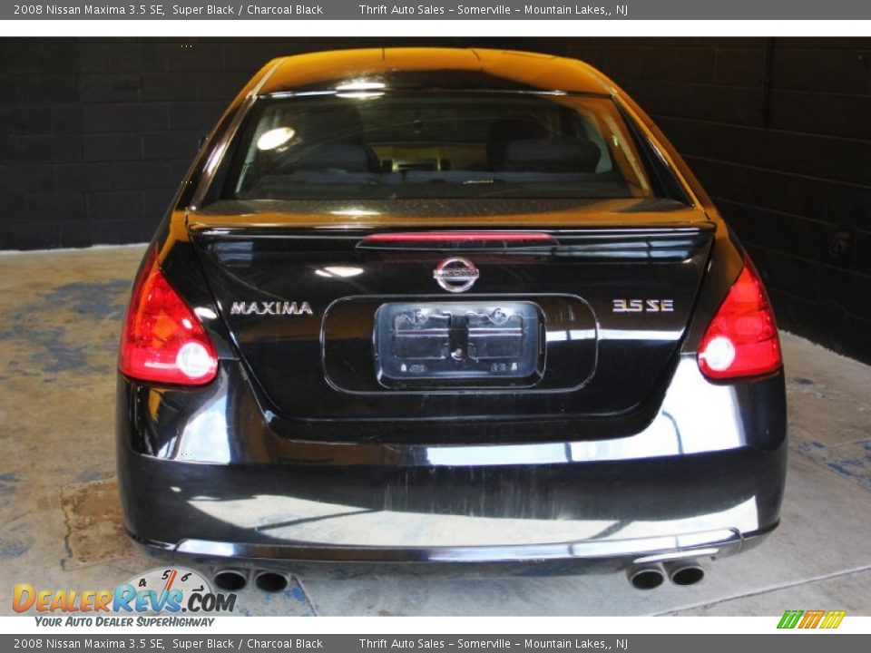2008 Nissan Maxima 3.5 SE Super Black / Charcoal Black Photo #9