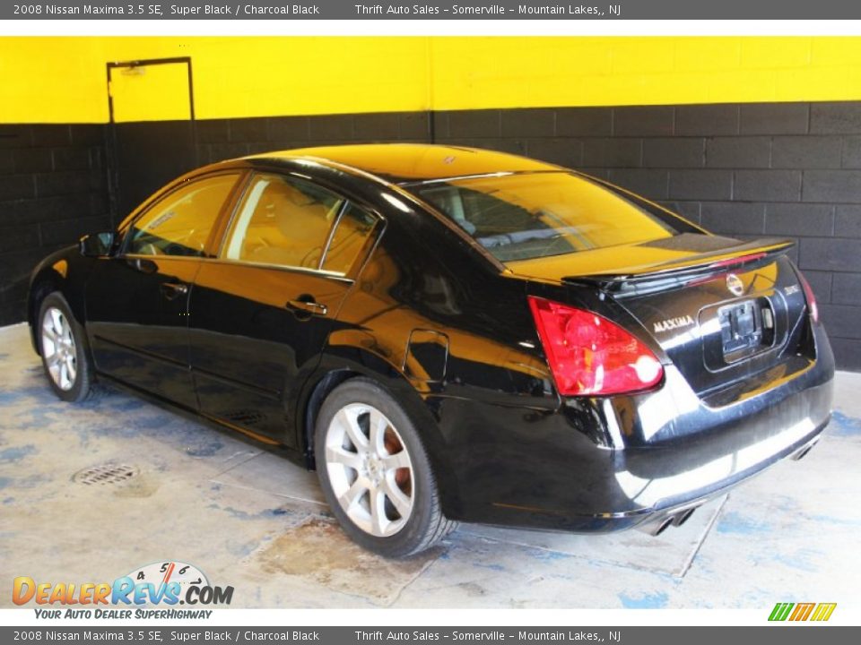 2008 Nissan Maxima 3.5 SE Super Black / Charcoal Black Photo #10