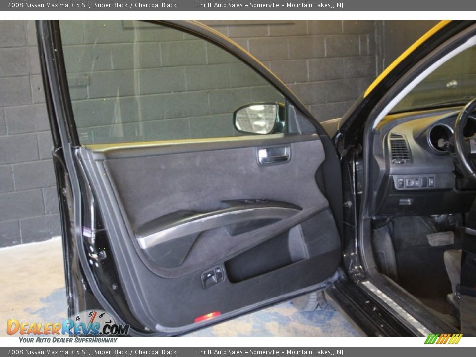 2008 Nissan Maxima 3.5 SE Super Black / Charcoal Black Photo #11