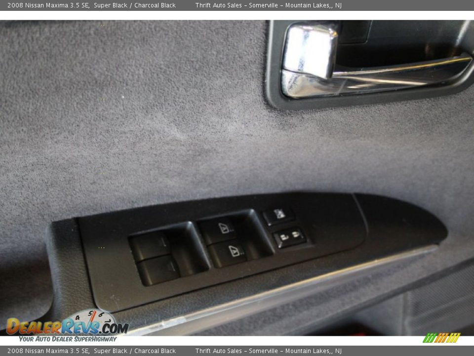 2008 Nissan Maxima 3.5 SE Super Black / Charcoal Black Photo #12