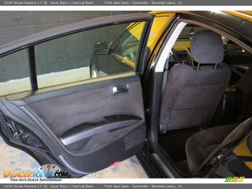 2008 Nissan Maxima 3.5 SE Super Black / Charcoal Black Photo #16