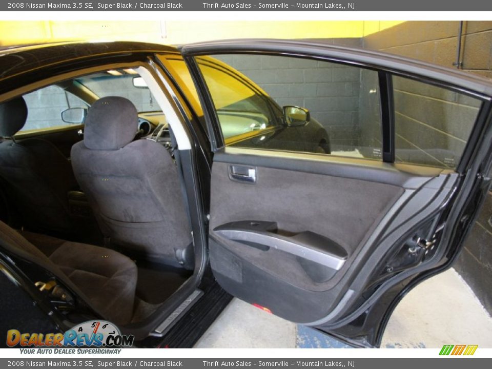 2008 Nissan Maxima 3.5 SE Super Black / Charcoal Black Photo #18