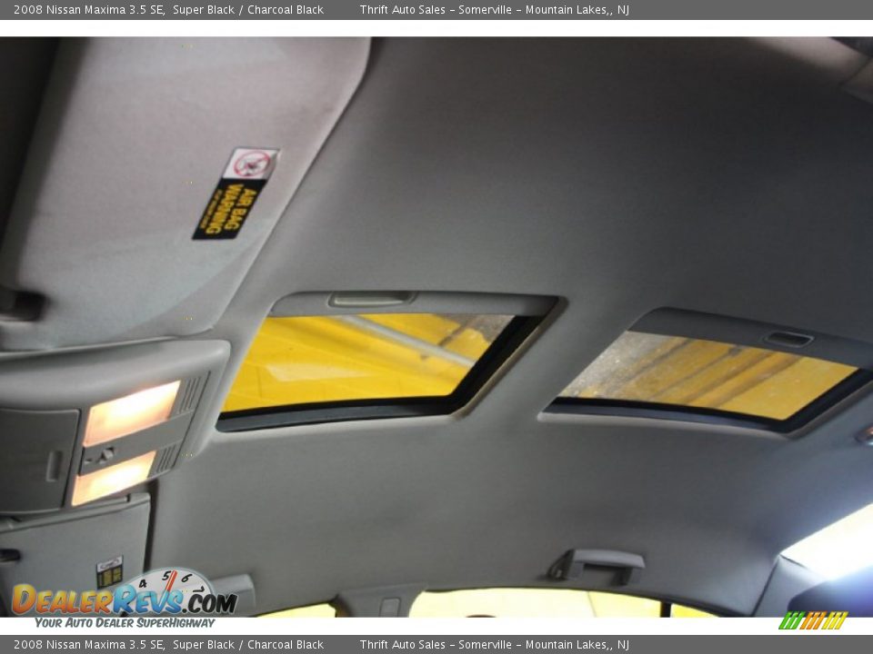 2008 Nissan Maxima 3.5 SE Super Black / Charcoal Black Photo #23