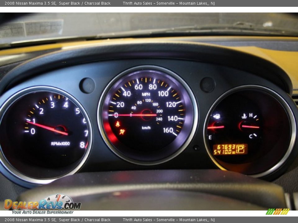 2008 Nissan Maxima 3.5 SE Super Black / Charcoal Black Photo #24