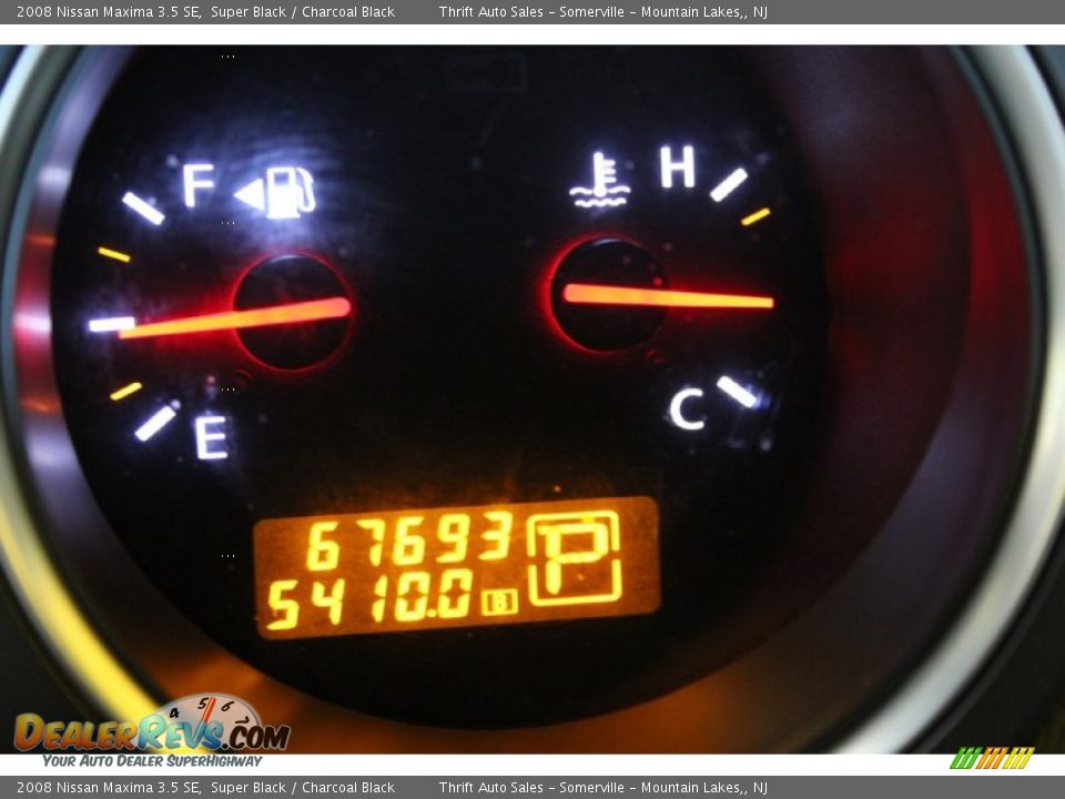 2008 Nissan Maxima 3.5 SE Super Black / Charcoal Black Photo #25