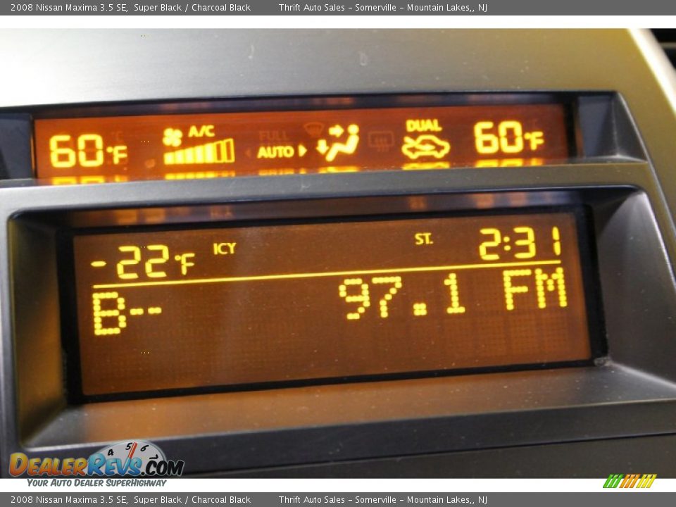 2008 Nissan Maxima 3.5 SE Super Black / Charcoal Black Photo #26