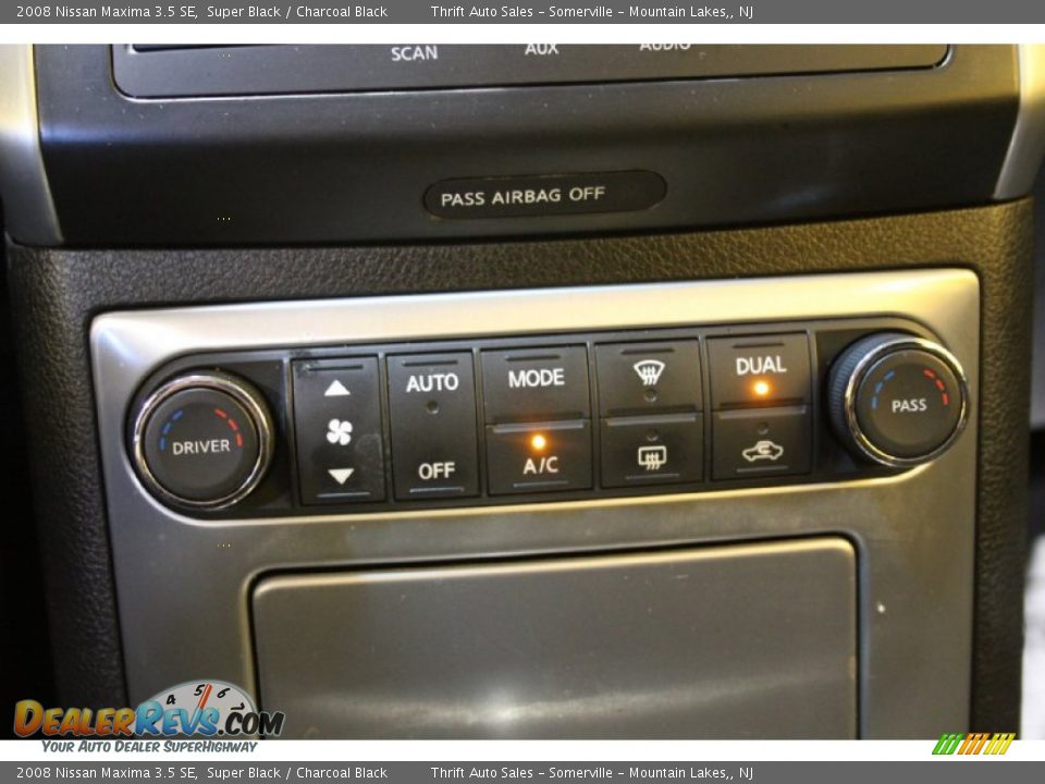 2008 Nissan Maxima 3.5 SE Super Black / Charcoal Black Photo #28