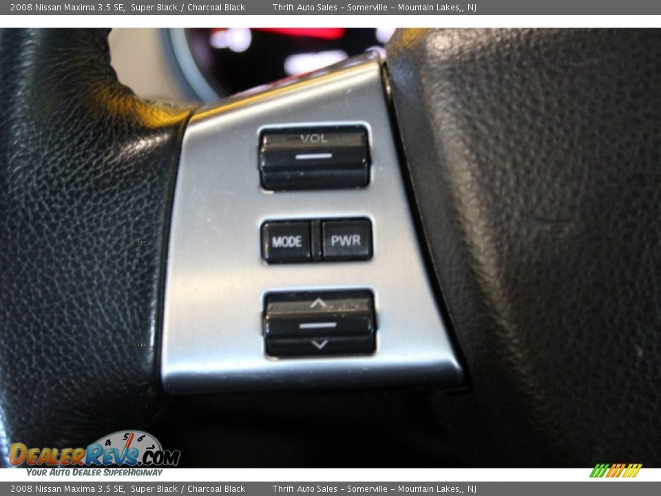 2008 Nissan Maxima 3.5 SE Super Black / Charcoal Black Photo #30