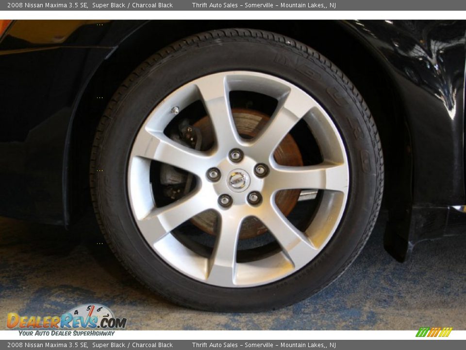 2008 Nissan Maxima 3.5 SE Super Black / Charcoal Black Photo #33