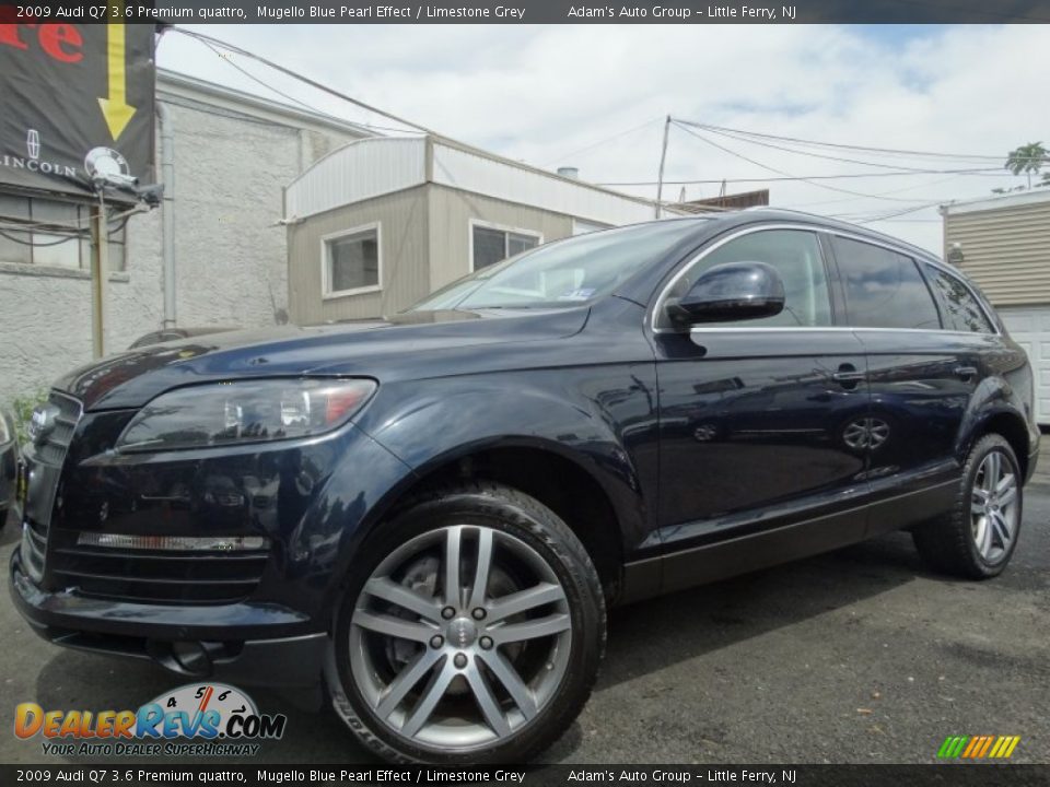 2009 Audi Q7 3.6 Premium quattro Mugello Blue Pearl Effect / Limestone Grey Photo #1