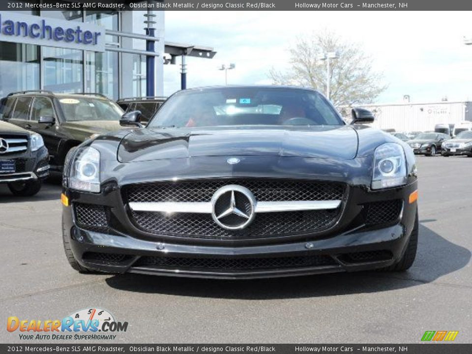 2012 Mercedes-Benz SLS AMG Roadster Obsidian Black Metallic / designo Classic Red/Black Photo #2