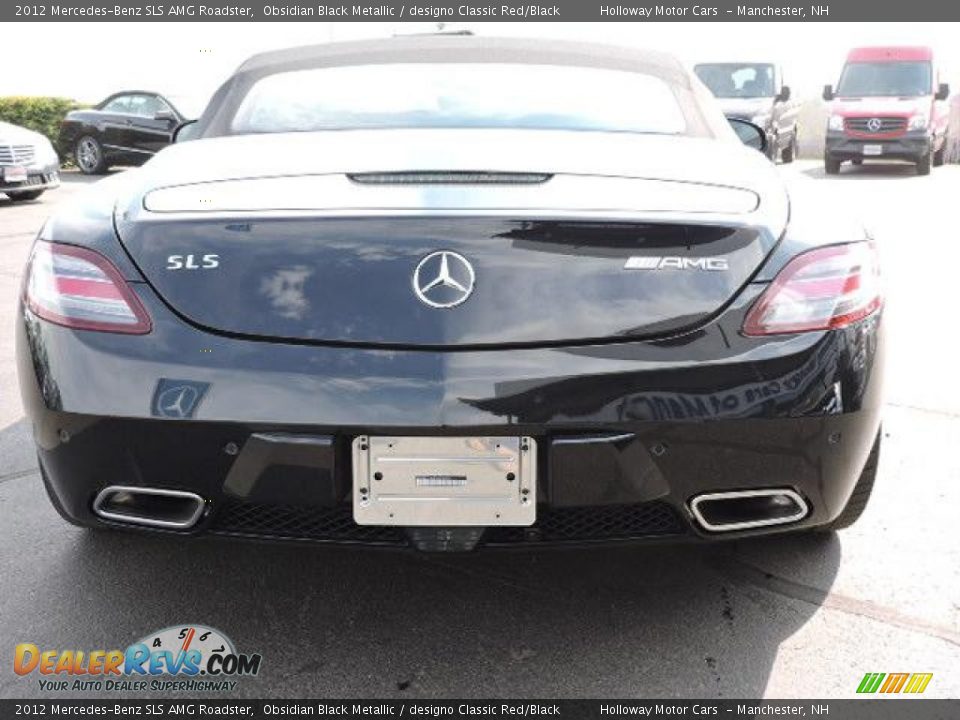 2012 Mercedes-Benz SLS AMG Roadster Obsidian Black Metallic / designo Classic Red/Black Photo #4
