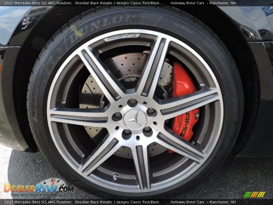 2012 Mercedes-Benz SLS AMG Roadster Obsidian Black Metallic / designo Classic Red/Black Photo #5