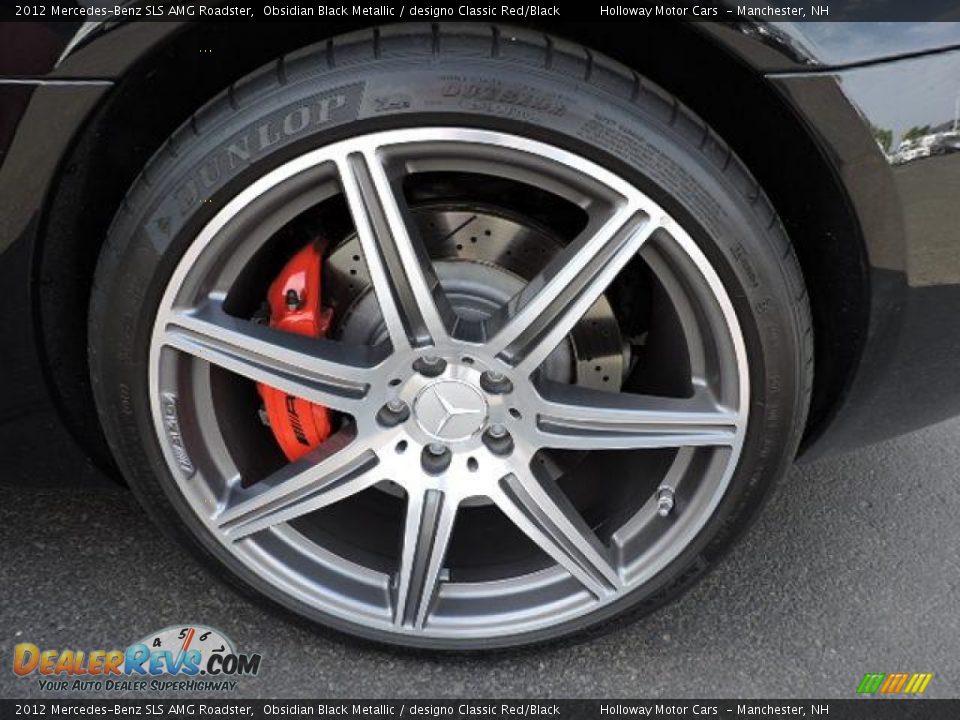 2012 Mercedes-Benz SLS AMG Roadster Obsidian Black Metallic / designo Classic Red/Black Photo #6